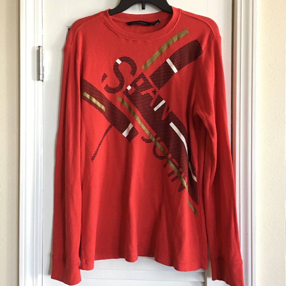 Men’s Sean John Long Sleeve Waffle Kint Shirt SZ M